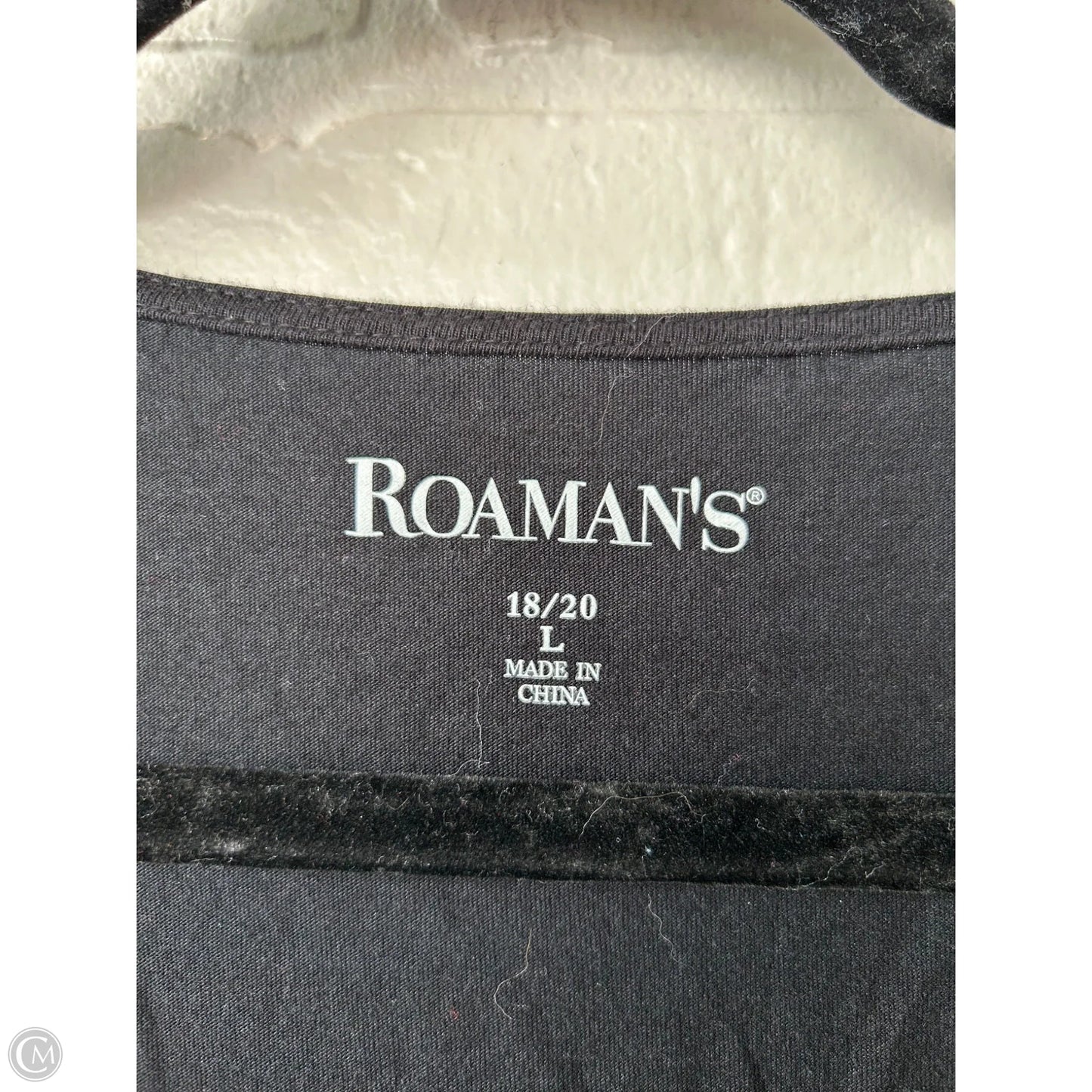 Top Sleeveless Basic By Roamans In Black, Size: L