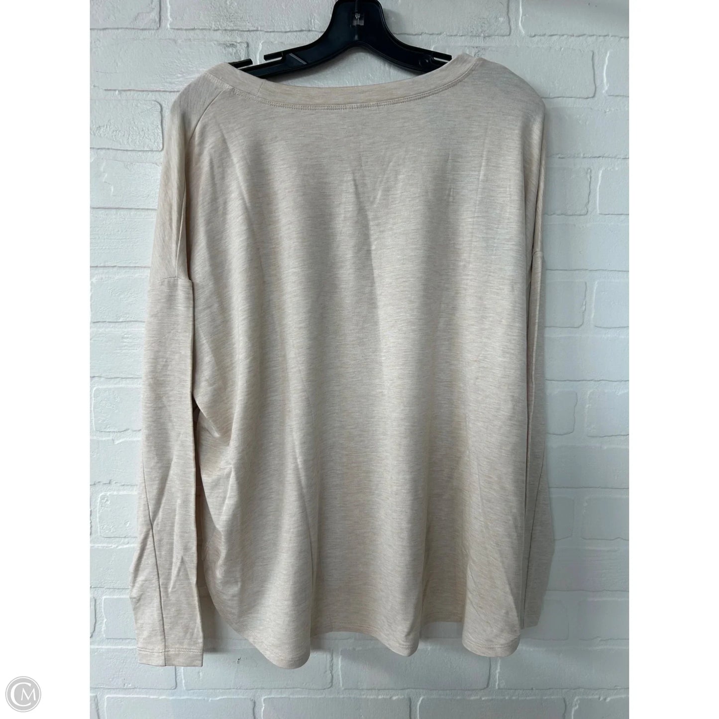 Top Long Sleeve By Cabi In Brown & Cream, Size: M