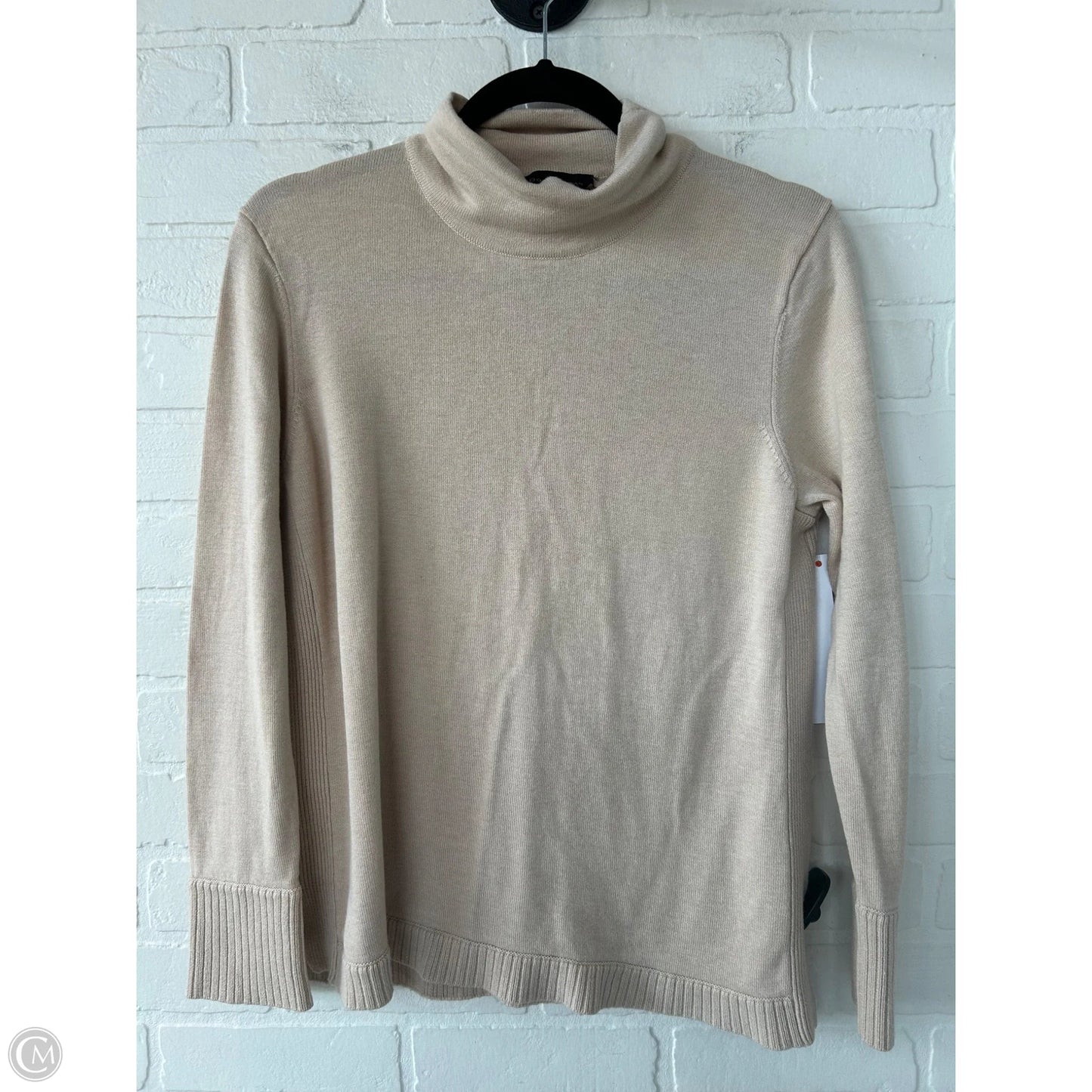 Sweater By Donna Karan In Beige, Size: L