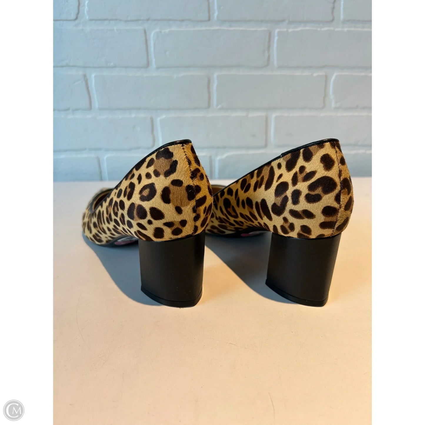 Shoes Heels Block By Marc Fisher In Brown & Cream, Size: 8