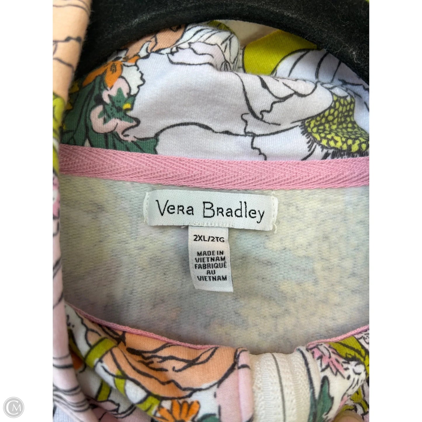 Sweatshirt Collar By Vera Bradley In Floral Print, Size: Xxl