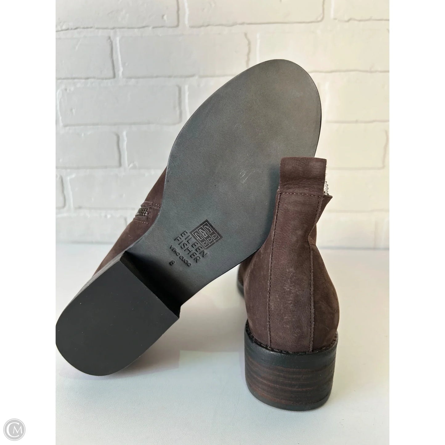 Boots Ankle Flats By Eileen Fisher In Brown, Size: 8