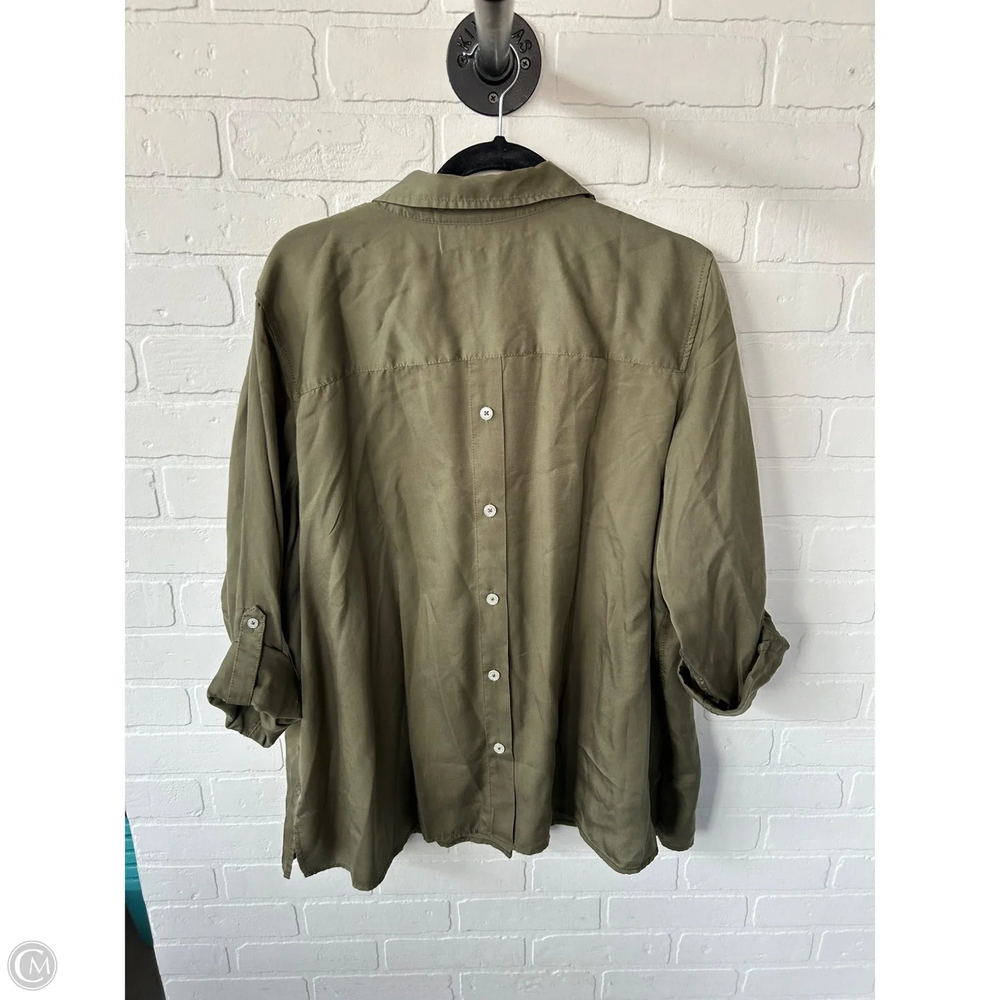 Top Short Sleeve By Talbots In Green, Size: 3x