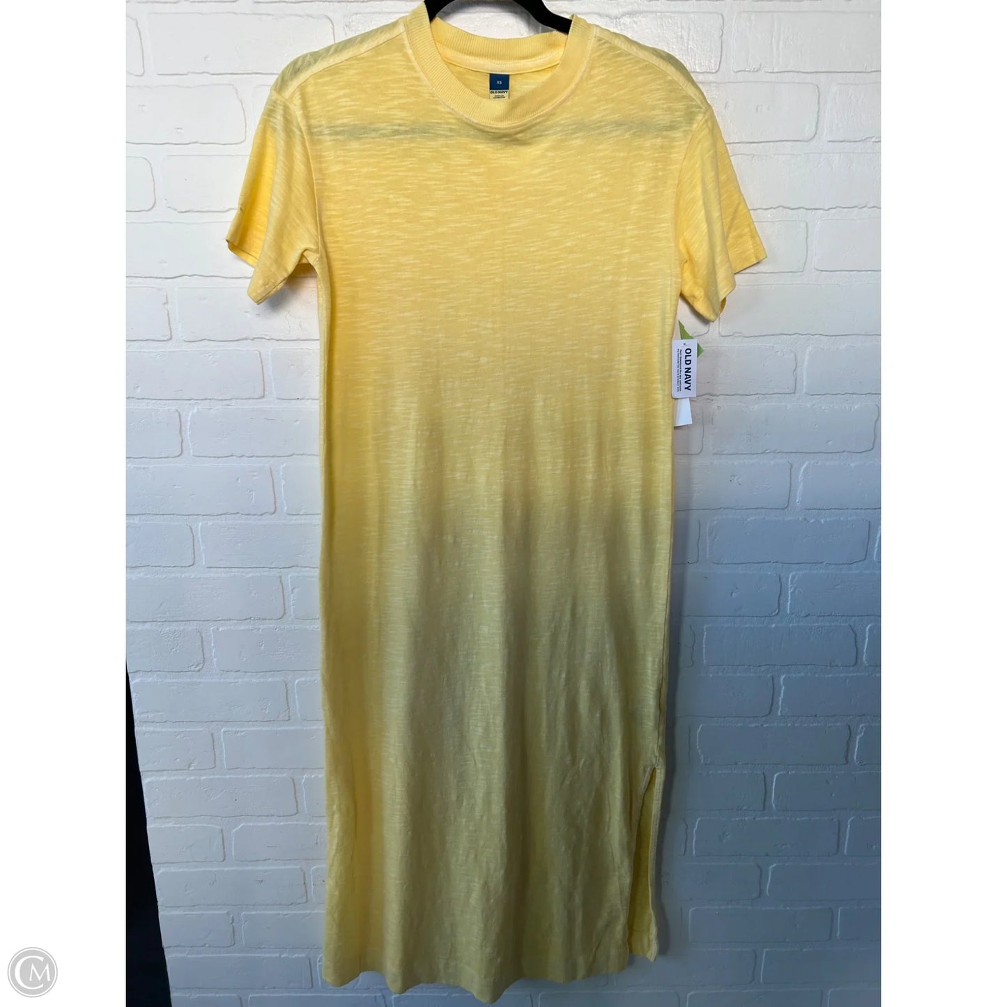 Dress Casual Midi By Old Navy In Yellow, Size: Xs