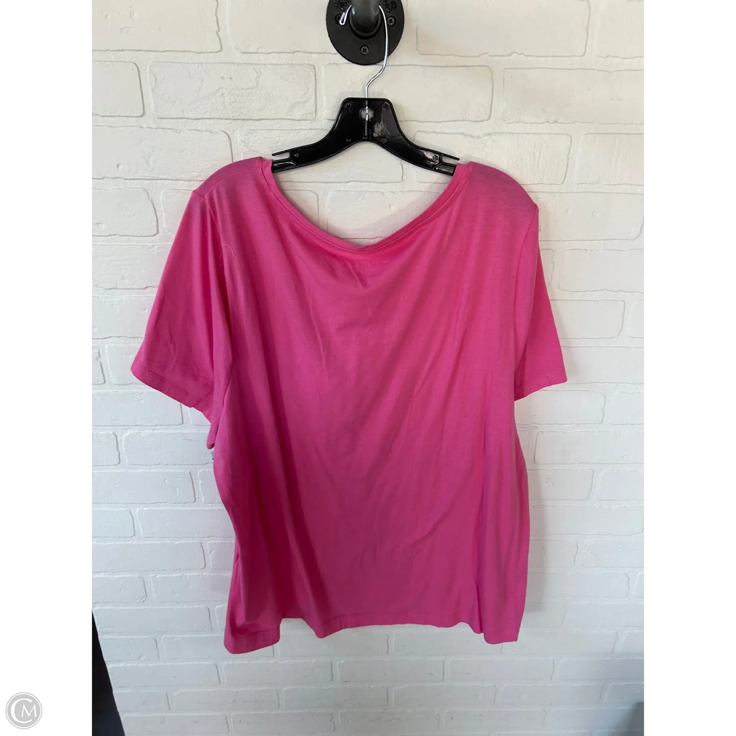 Top Short Sleeve Basic By Soft Surroundings In Pink, Size: 3x