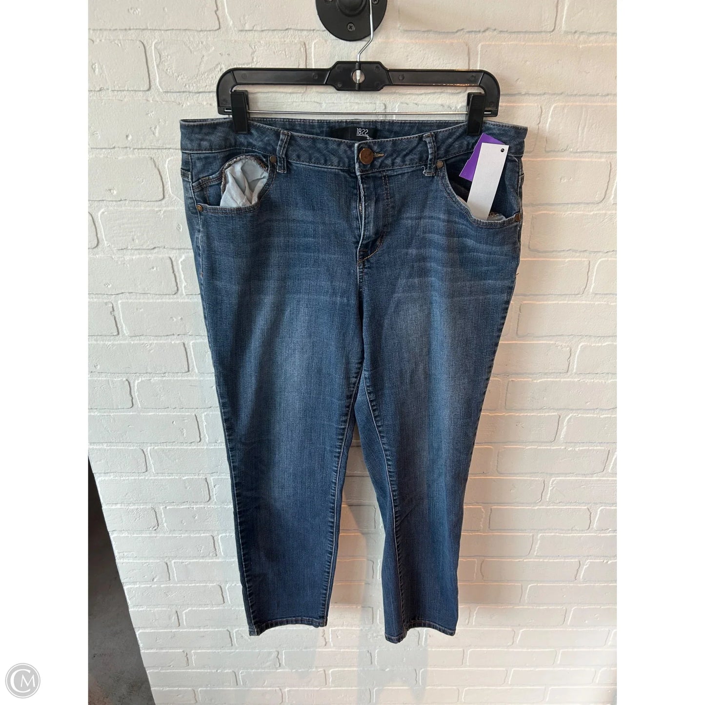 Jeans Skinny By 1822 Denim In Blue Denim, Size: 16