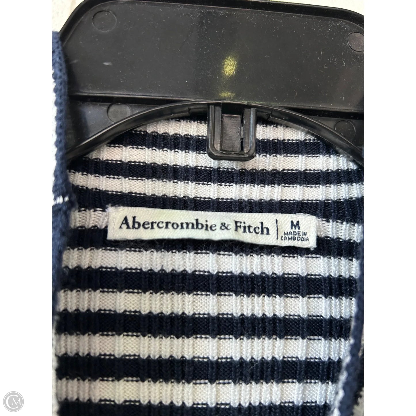 Sweater By Abercrombie And Fitch In Blue & White, Size: M