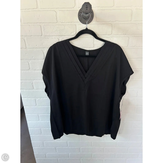 Top Short Sleeve By Clothes Mentor In Black, Size: 2x