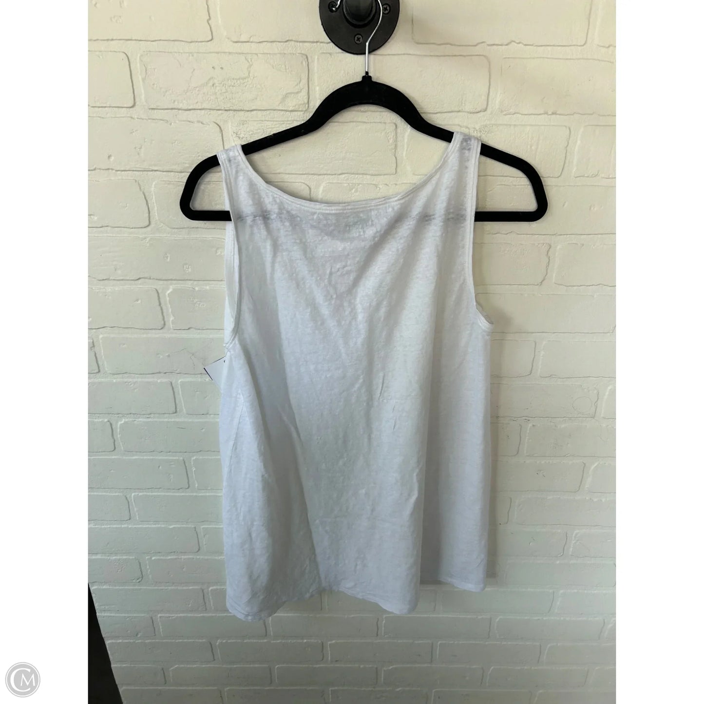 Top Sleeveless Basic By Eileen Fisher In White, Size: Lp