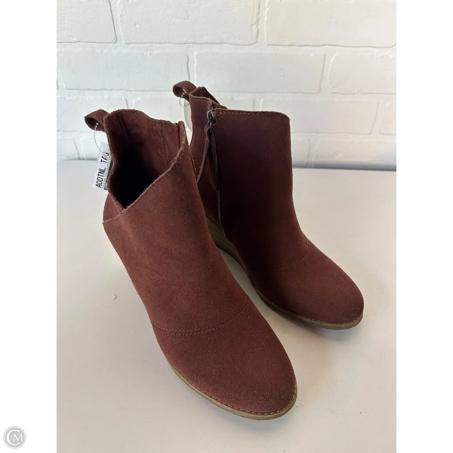 Shoes Heels Wedge By Toms In Brown, Size: 7.5