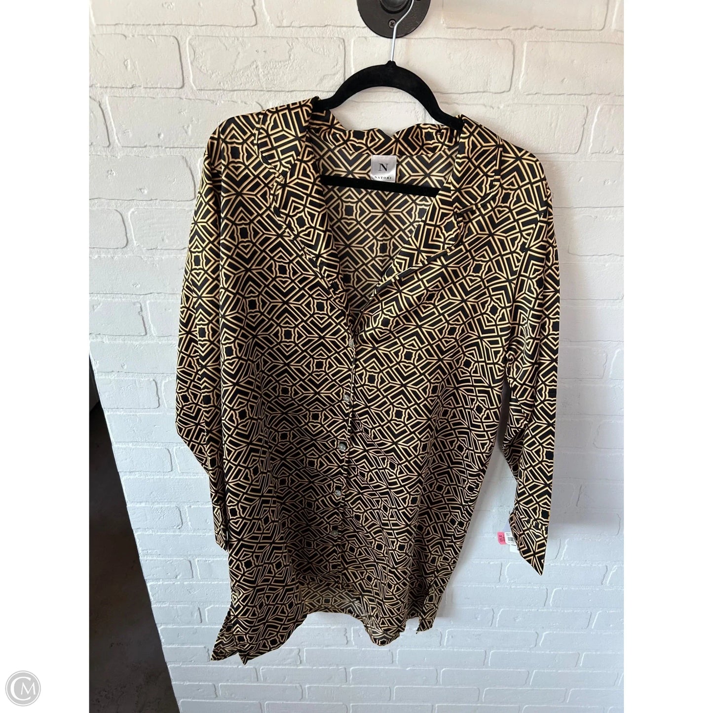 Nightshirt By Natori In Black & Gold, Size: L