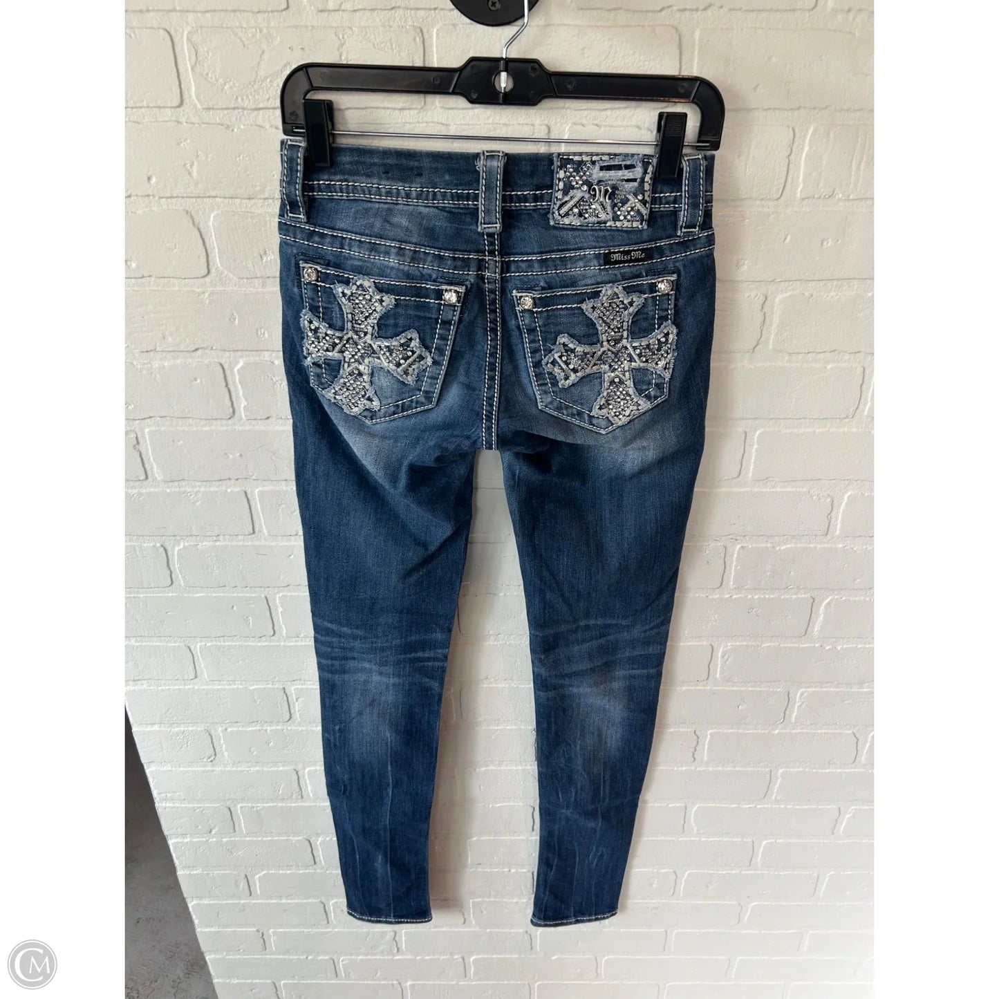 Jeans Skinny By Miss Me In Blue Denim, Size: 0
