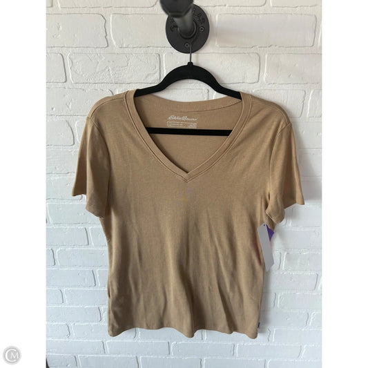 Top Short Sleeve Basic By Eddie Bauer In Tan, Size: Xl