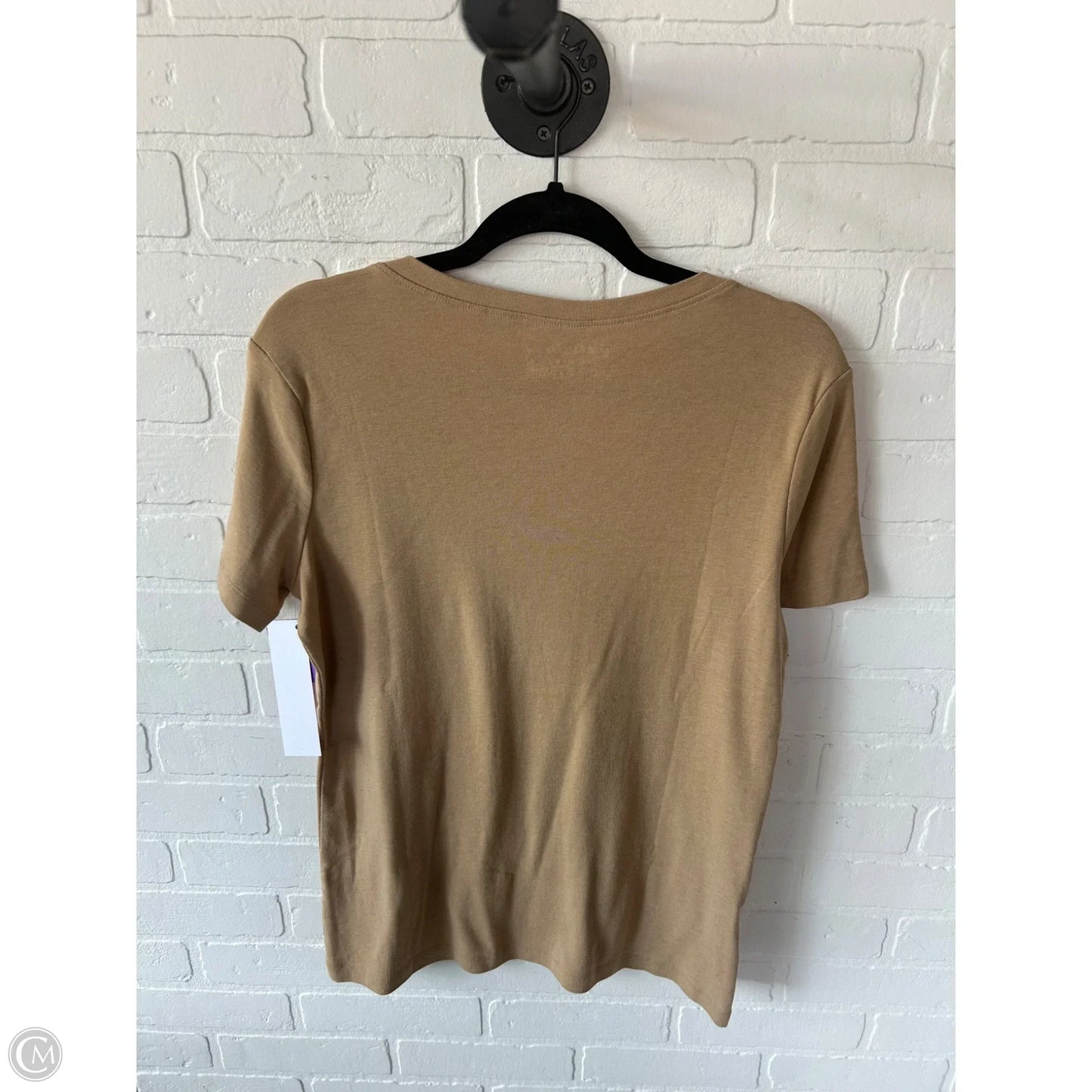 Top Short Sleeve Basic By Eddie Bauer In Tan, Size: Xl