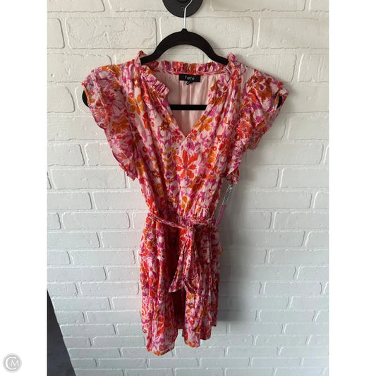 Dress Casual Short By Fate In Orange & Pink, Size: S