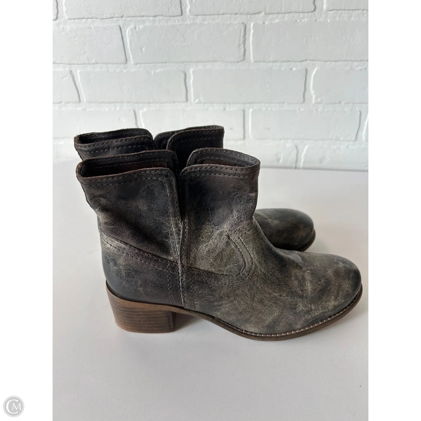 Boots Ankle Heels By Diba In Brown, Size: 8