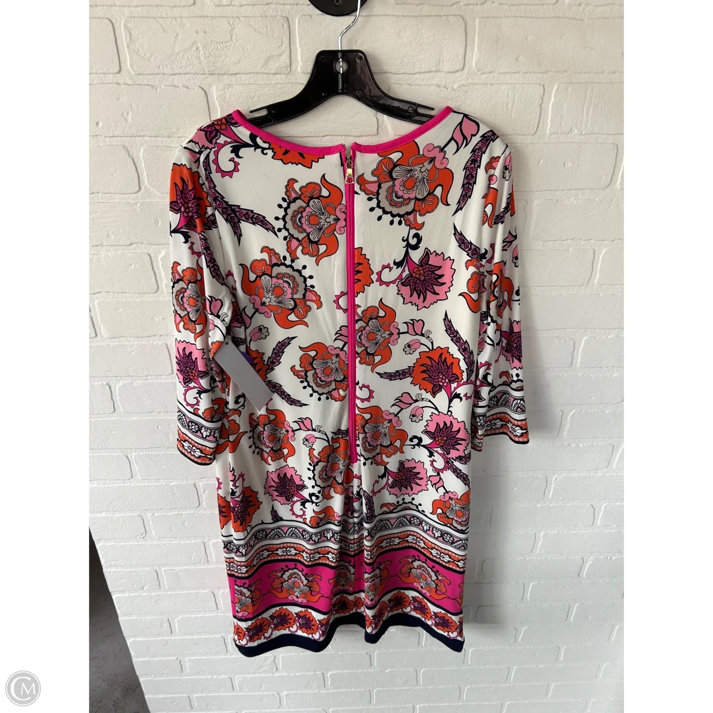 Dress Work By Chicos In Pink & White, Size: M