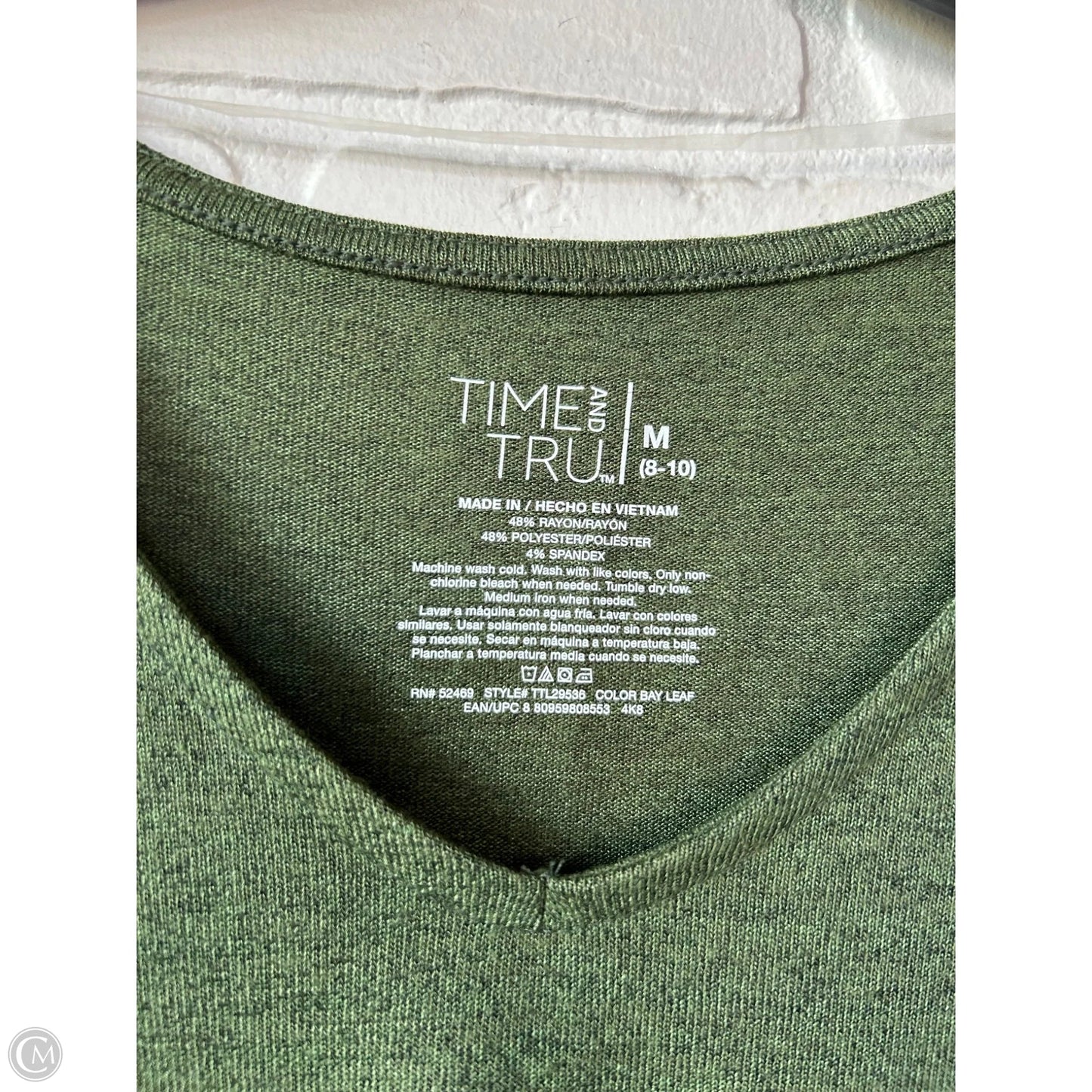 Dress Casual Midi By Time And Tru In Green, Size: M