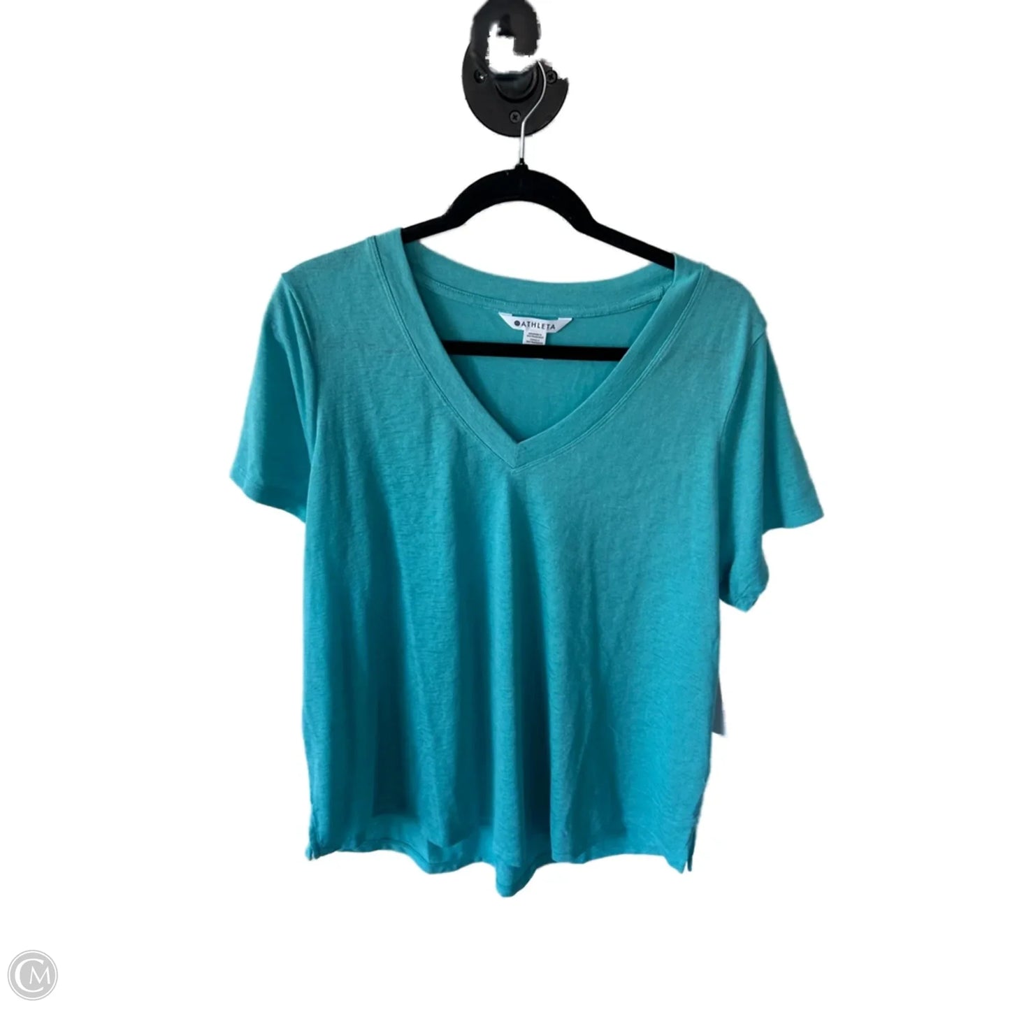 Athletic Top Short Sleeve By Athleta In Blue, Size: 1x