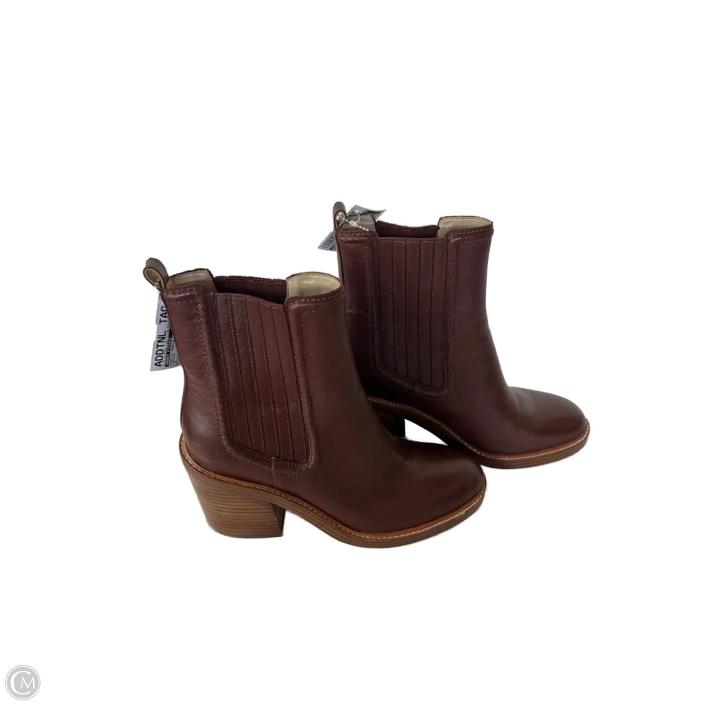 Boots Ankle Heels By Marc Fisher In Brown, Size: 9