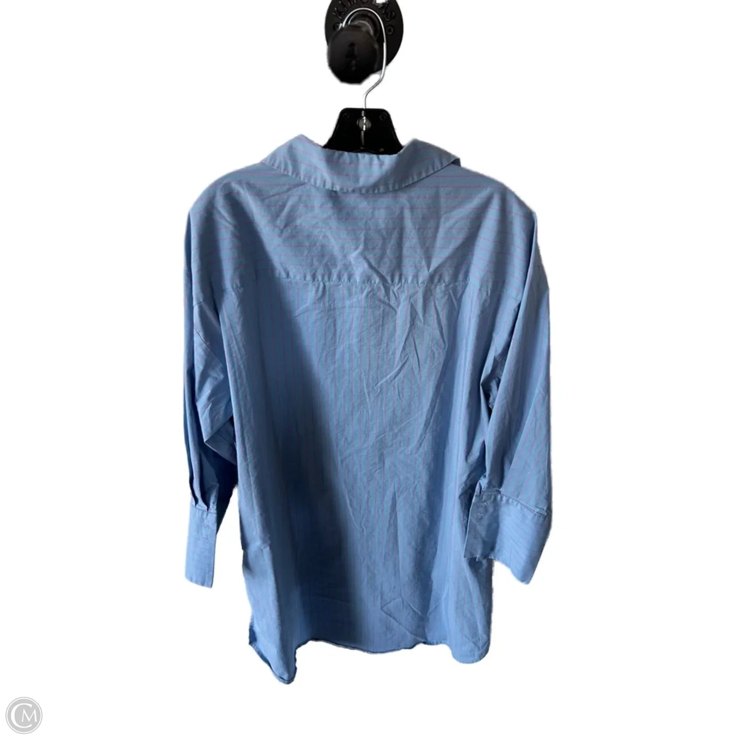 Tunic 3/4 Sleeve By Topshop In Blue & Pink, Size: S