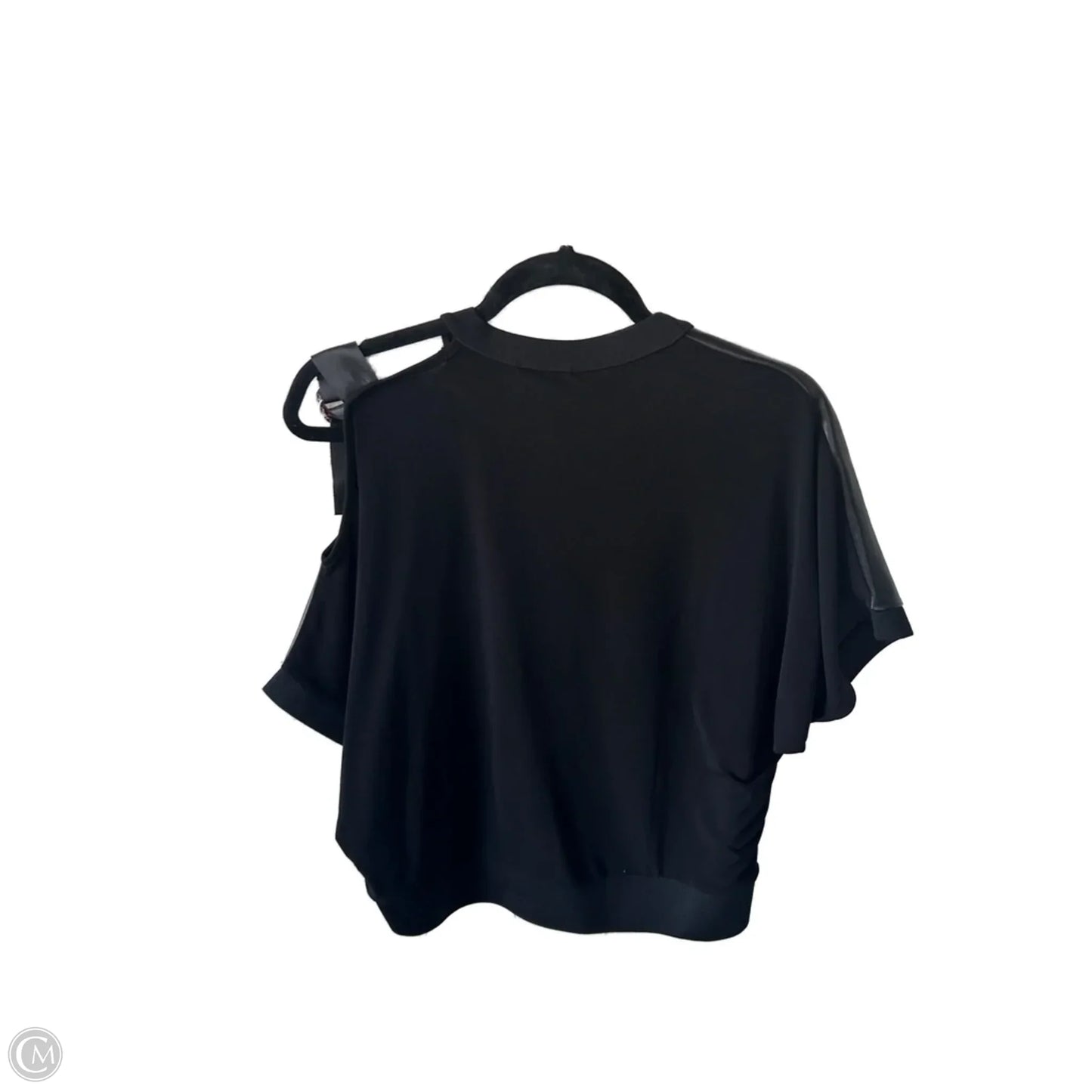 Top Short Sleeve By Dkny In Black, Size: S