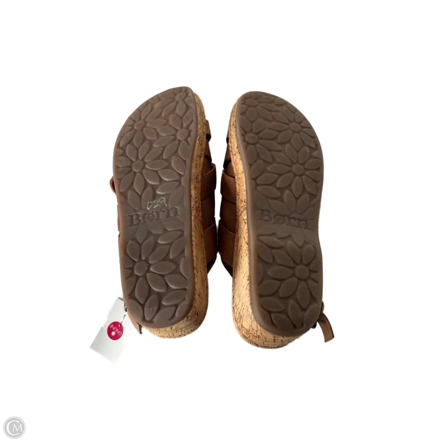 Sandals Heels Wedge By Born In Brown, Size: 9