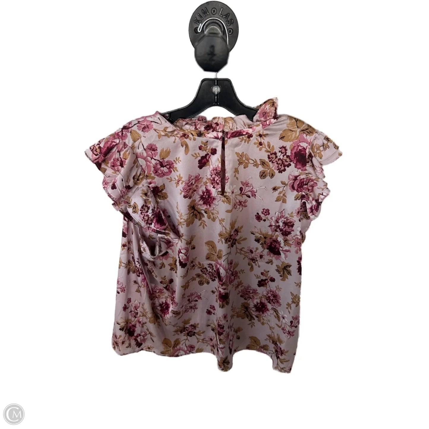 Top Short Sleeve By Express In Pink, Size: Xl