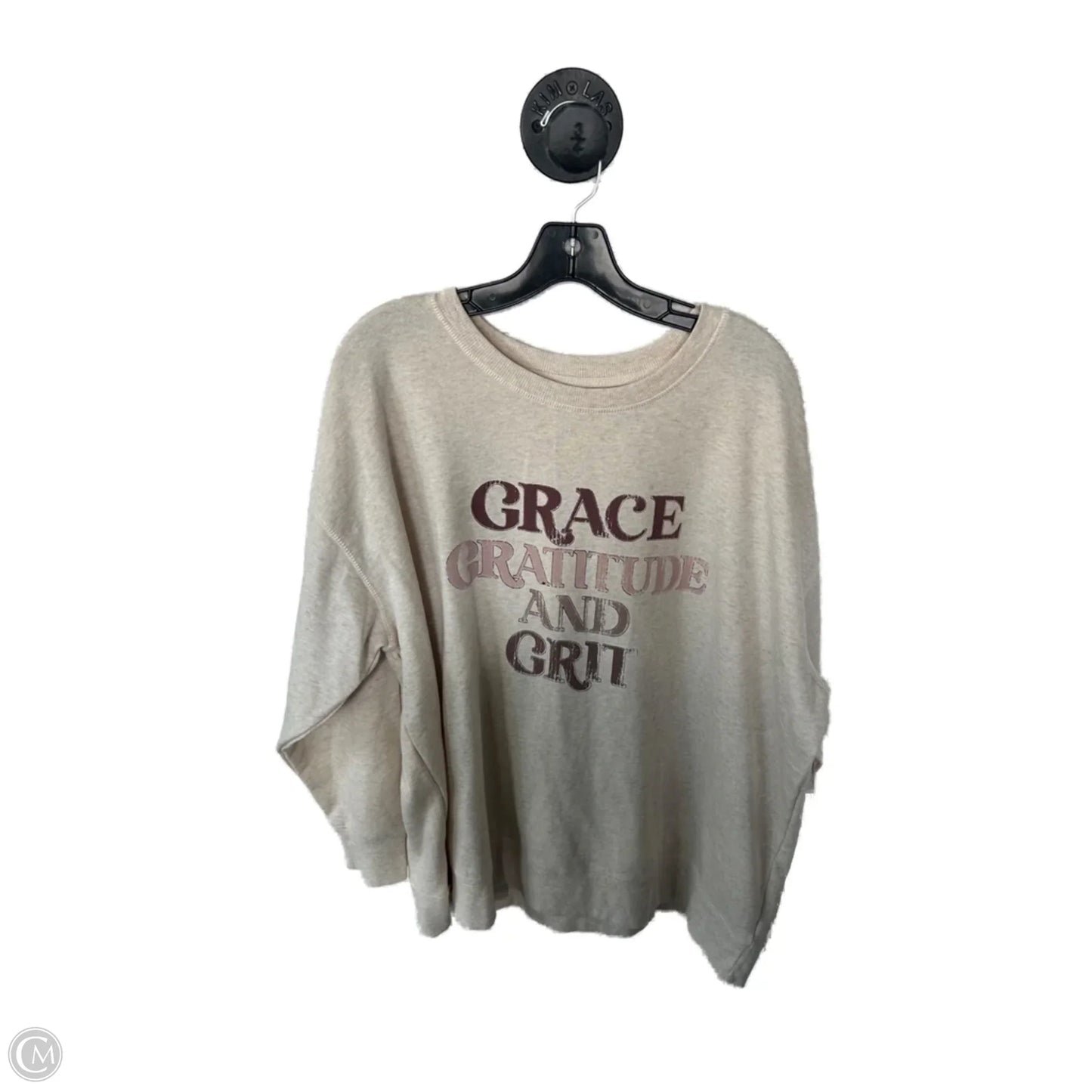 Sweatshirt Crewneck By Maurices In Cream, Size: 2x
