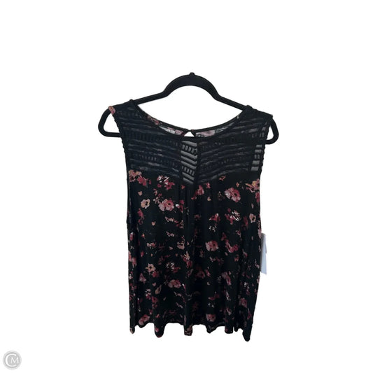 Top Sleeveless By Maurices In Black & Red, Size: 2x