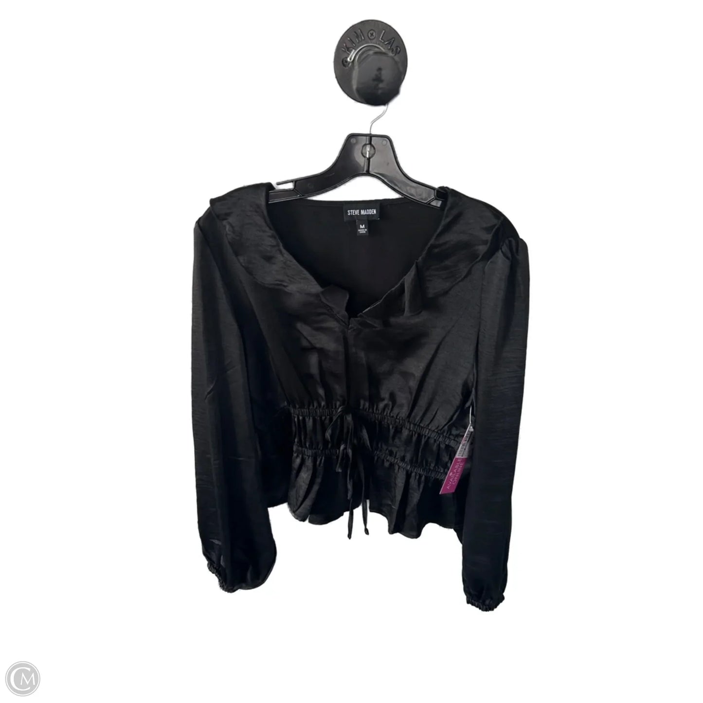 Top Long Sleeve By Steve Madden In Black, Size: M