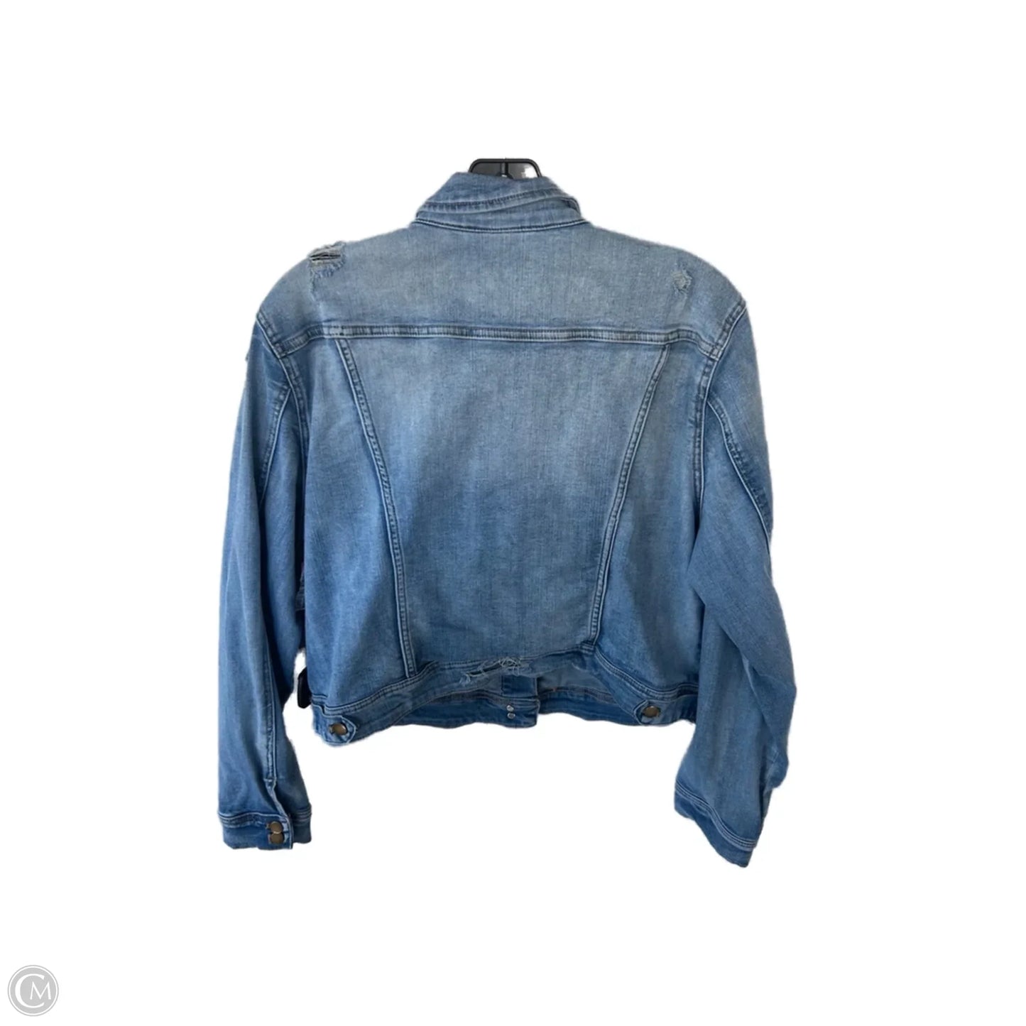 Jacket Denim By Charlie B In Blue Denim, Size: L