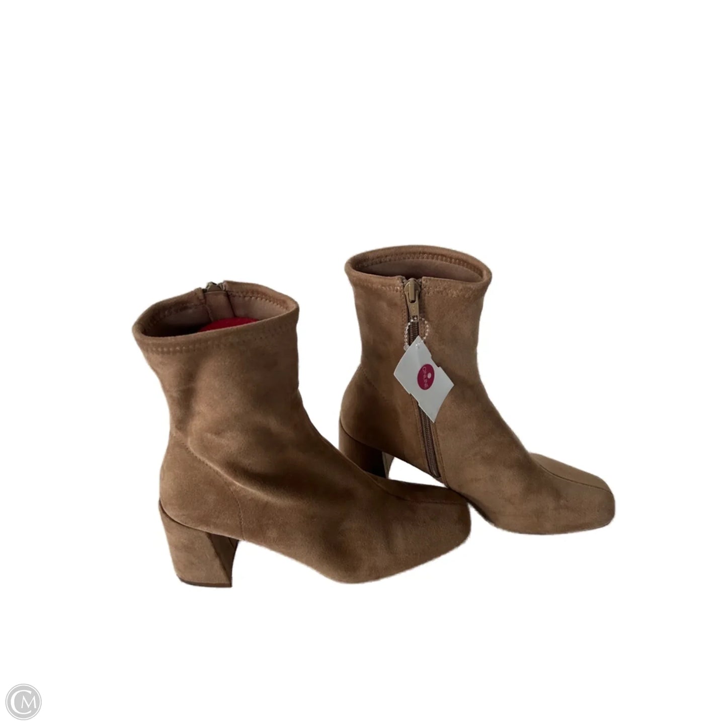 Boots Mid-calf Heels By A New Day In Tan, Size: 6.5