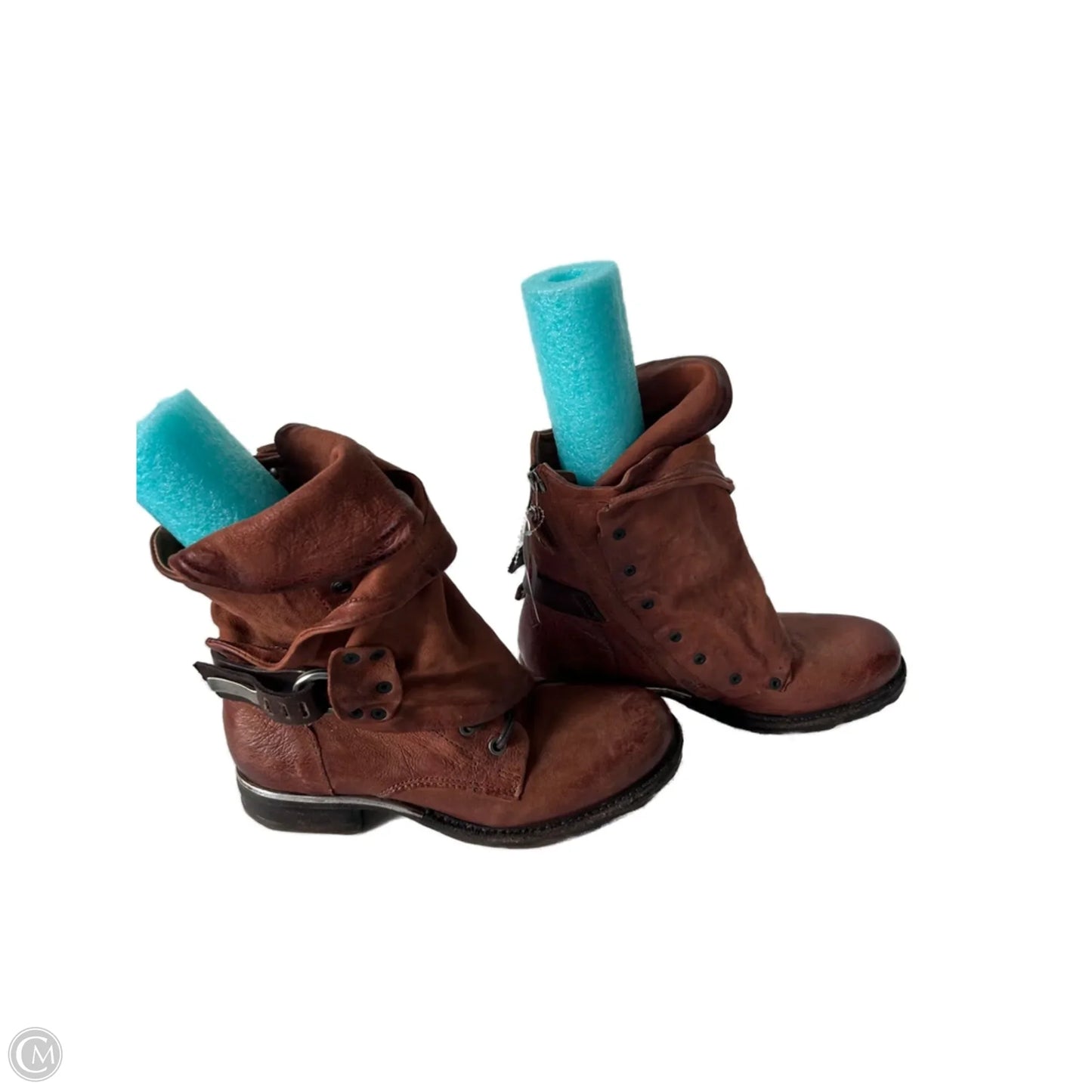 Boots Mid-calf Flats By Cma In Brown, Size: 8
