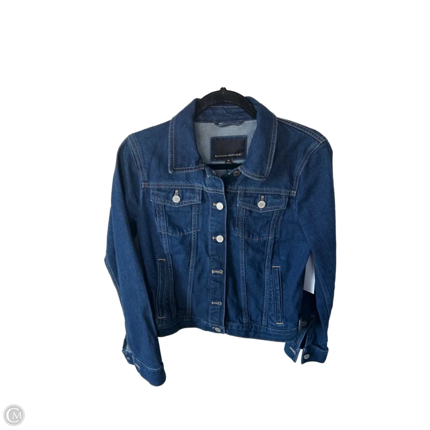 Jacket Denim By Banana Republic In Blue Denim, Size: M