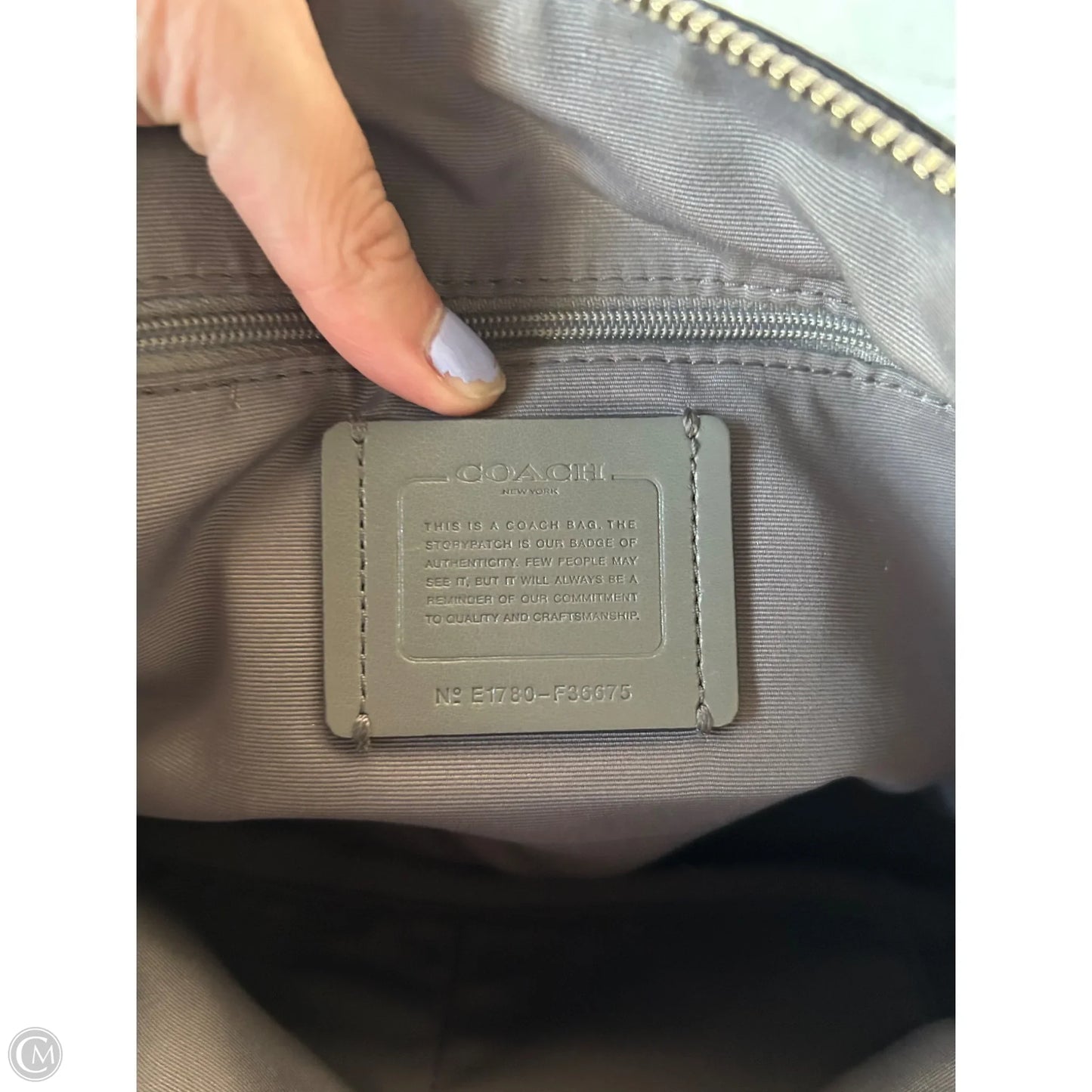 Handbag Designer By Coach, Size: Small