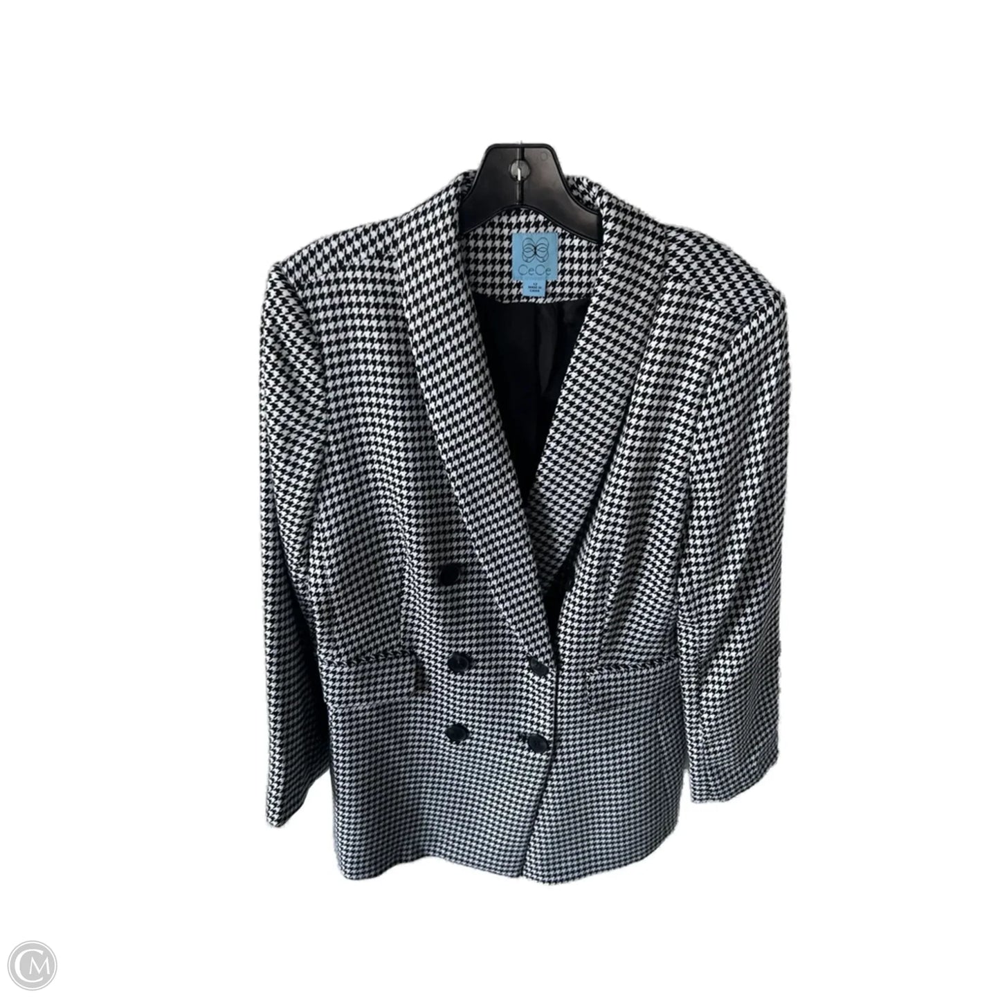 Blazer By Cece In Black & White, Size: L