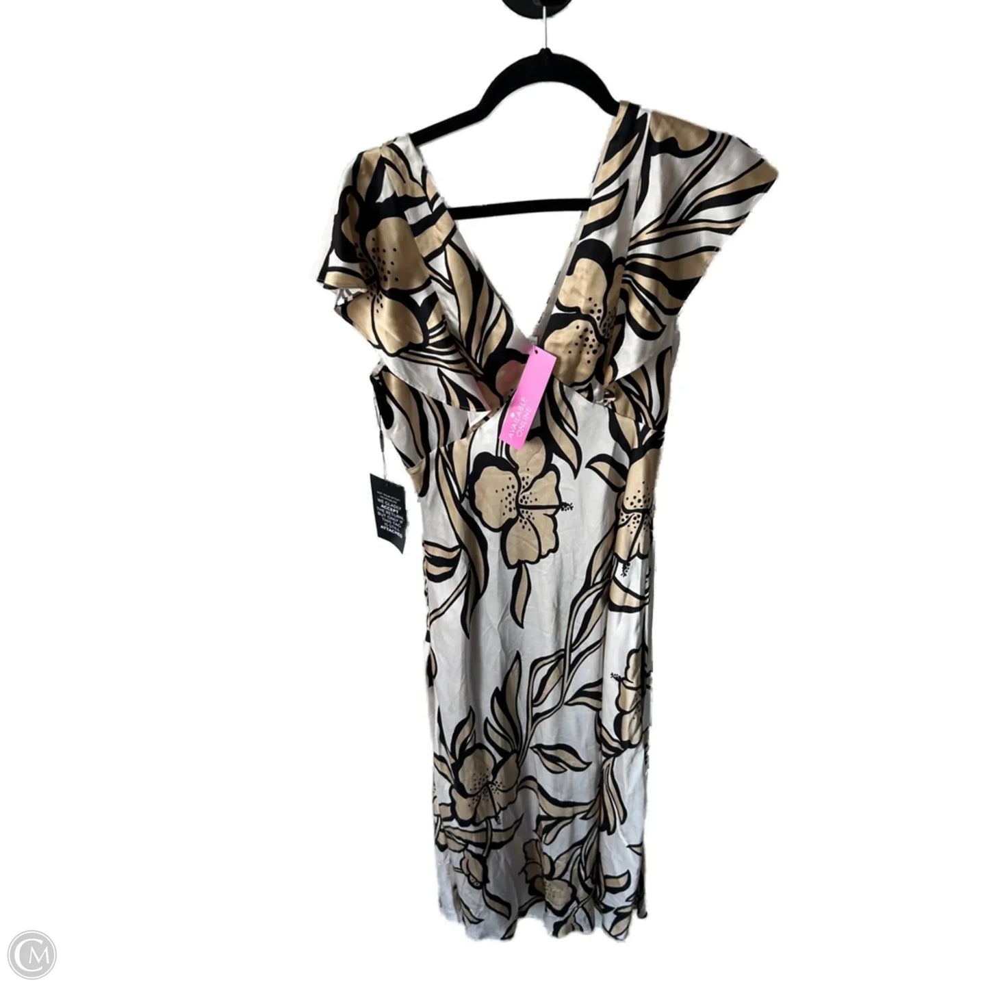 Dress Casual Maxi By White House Black Market In Black & Cream, Size: M
