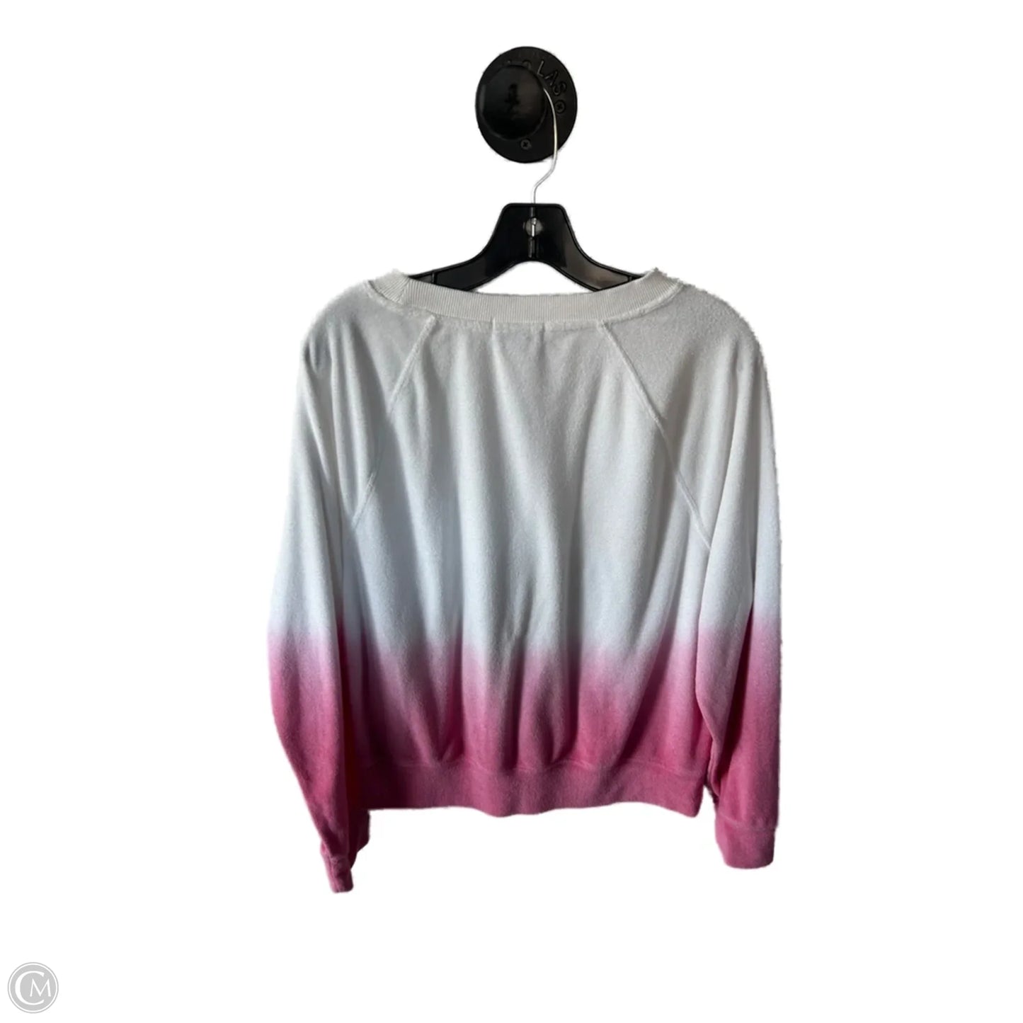 Sweatshirt Crewneck By Evereve In Pink & White, Size: M