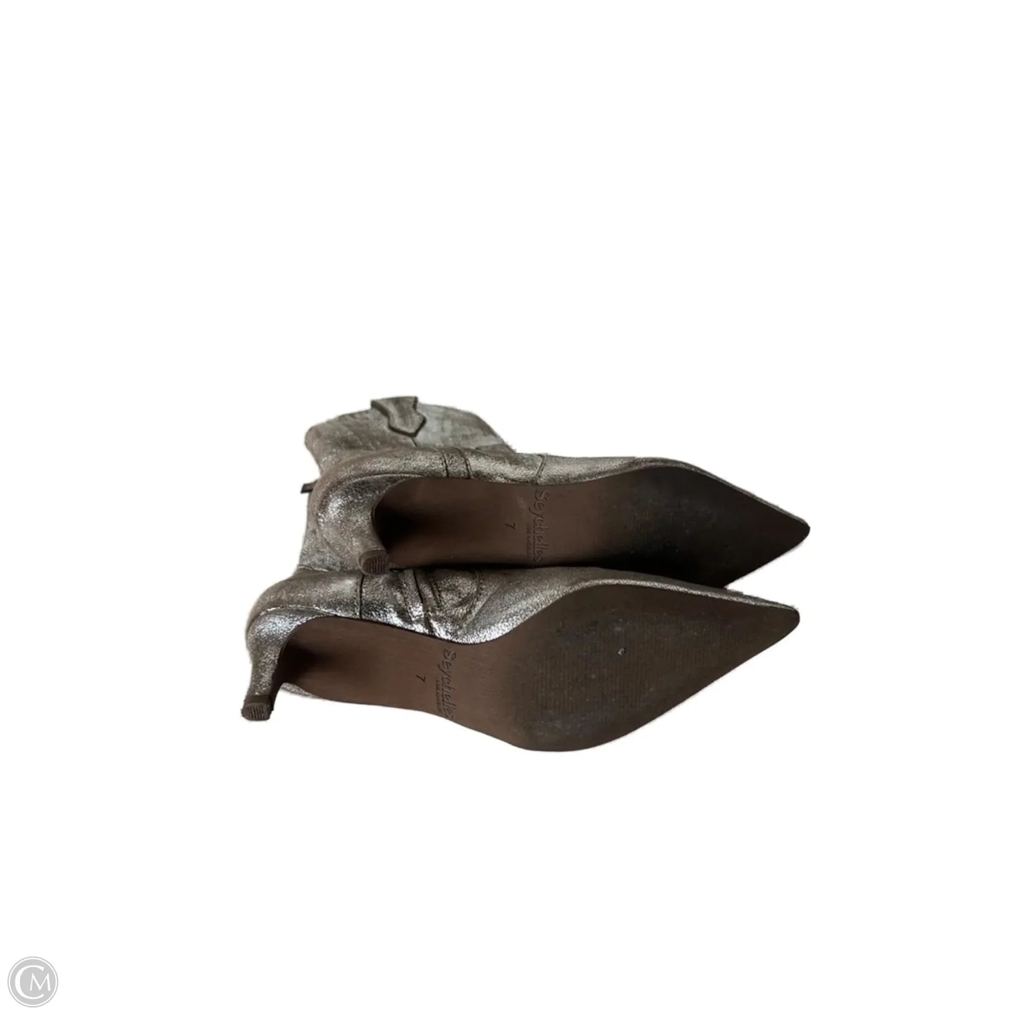 Boots Ankle Heels By Seychelles In Silver, Size: 7