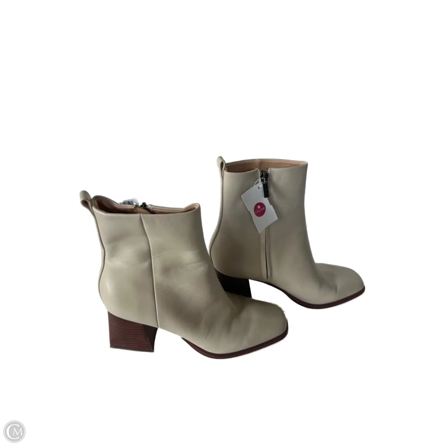 Boots Mid-calf Heels By Marc Fisher In Cream, Size: 7