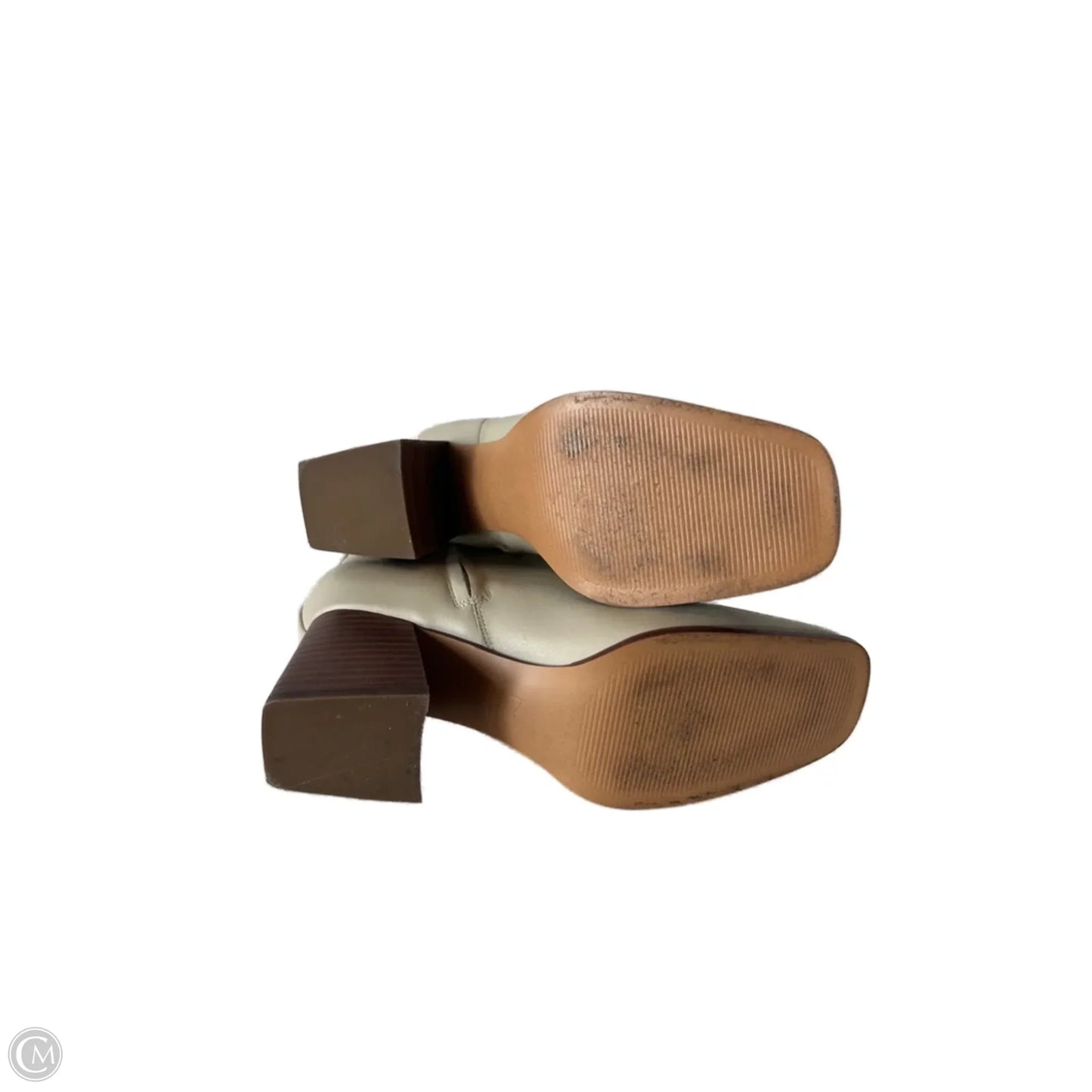 Boots Mid-calf Heels By Marc Fisher In Cream, Size: 7