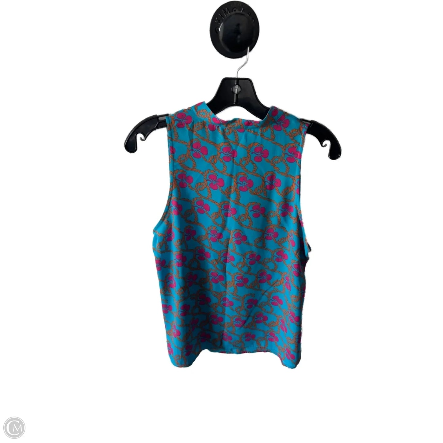 Top Sleeveless By Cabi In Blue & Pink, Size: M