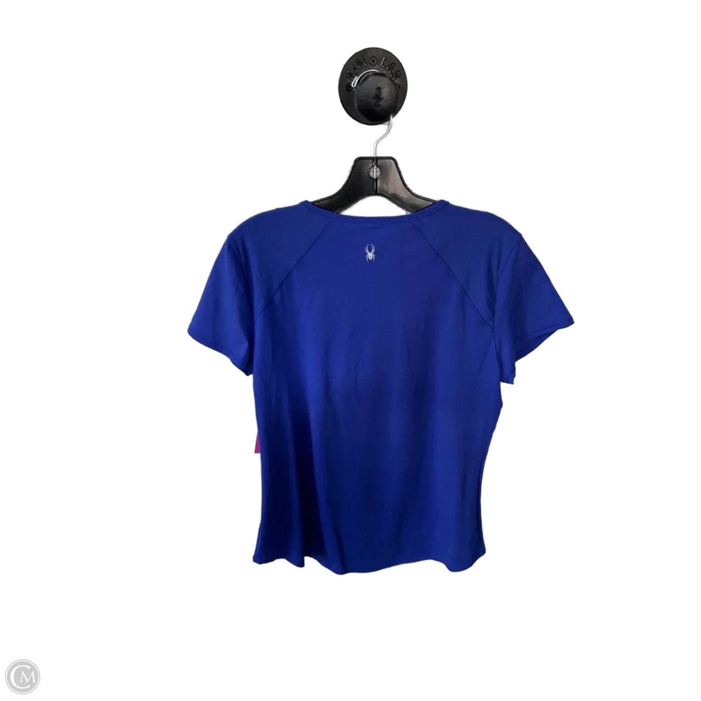 Athletic Top Short Sleeve By Spyder In Blue, Size: M