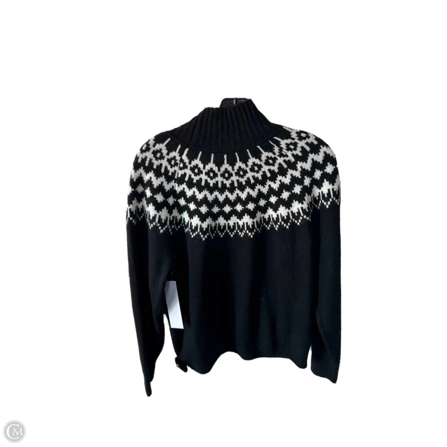 Sweater By Gap In Black & Cream, Size: M