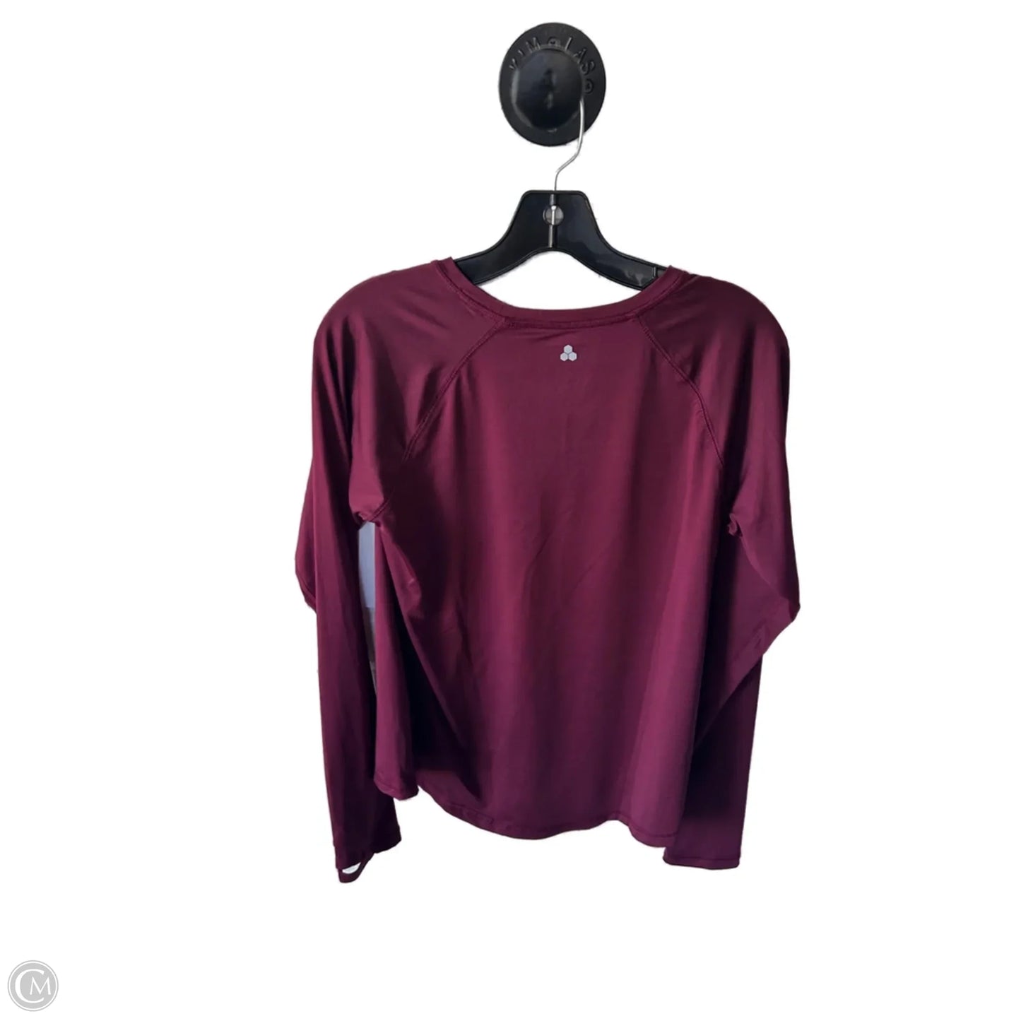 Athletic Top Long Sleeve Crewneck By Tek Gear In Maroon, Size: M