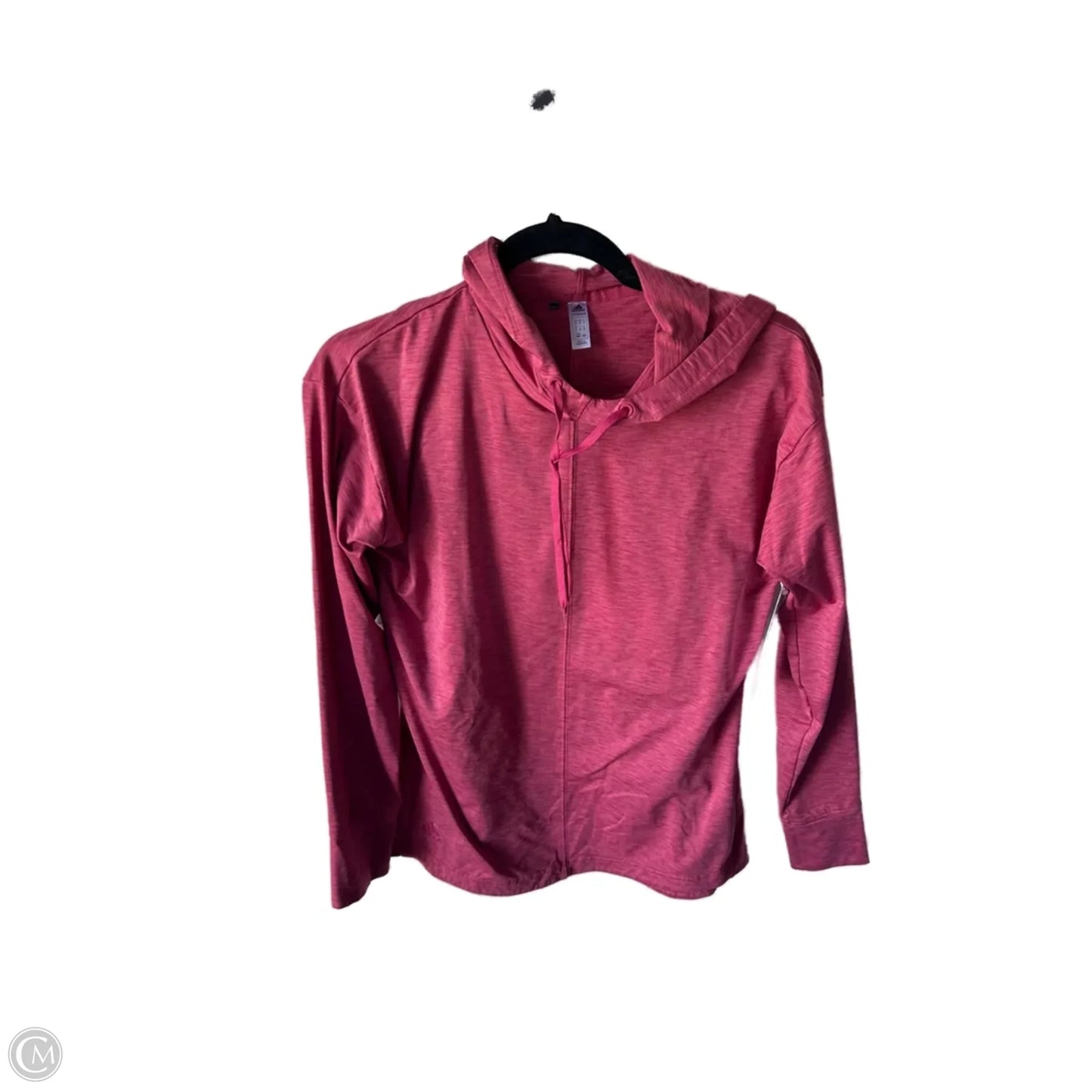 Athletic Top Long Sleeve Hoodie By Adidas In Red, Size: M