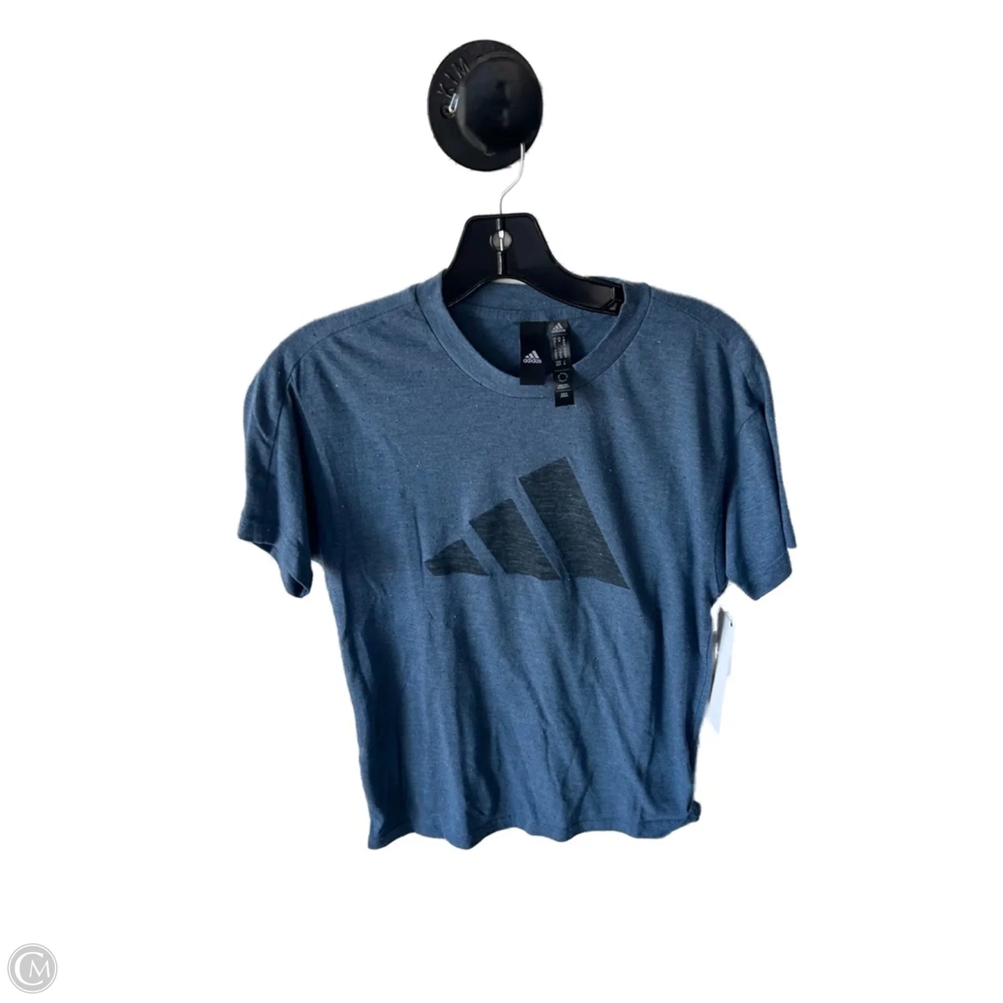 Athletic Top Short Sleeve By Adidas In Blue, Size: Xs