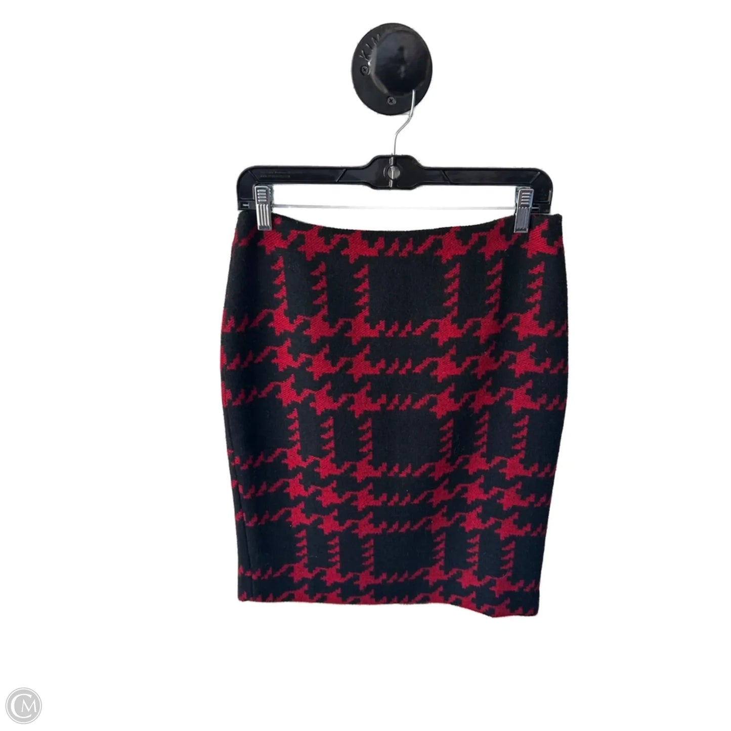 Skirt Midi By Talbots In Black & Red, Size: 4