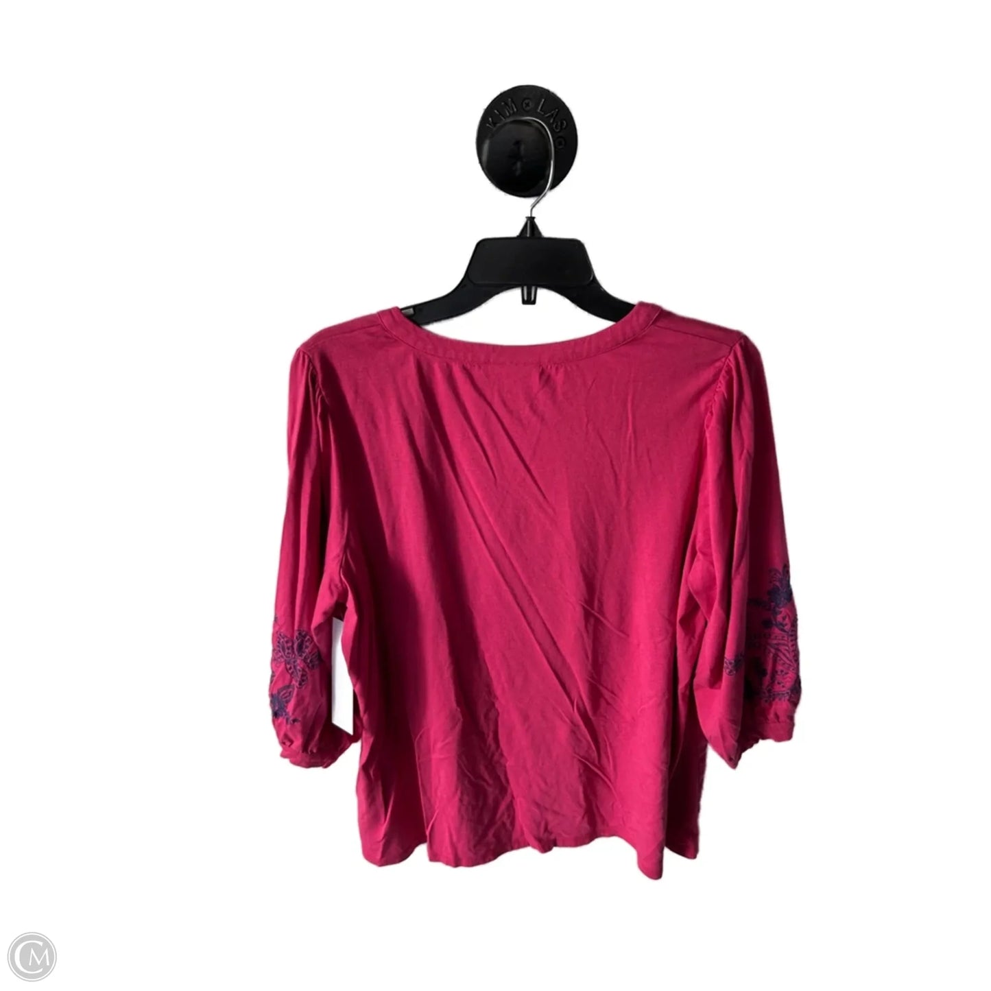 Top 3/4 Sleeve By J. Jill In Pink, Size: L